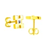 Wholesale White Stone Ear Piercing Gold Plated Male Men Stud Cute Earings