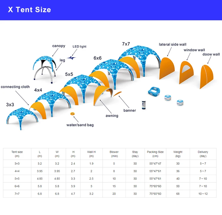 Outdoor inflatable beach tent for sales, airtight tent for camping