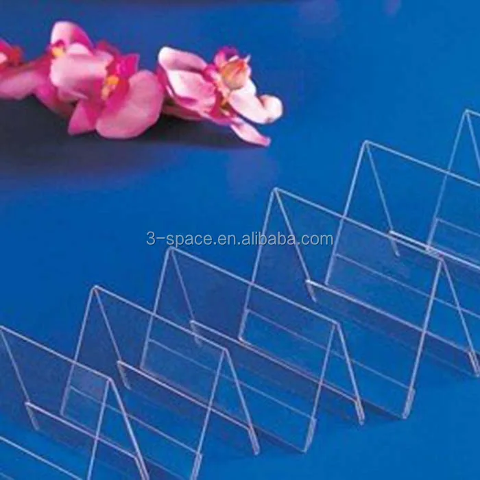 Custom Acrylic Desk Label Holder V Shape Acrylic Desk Signs Standee V