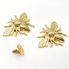 Custom bee insect shape design metal rivets gold finished rivets for decorative leather collar