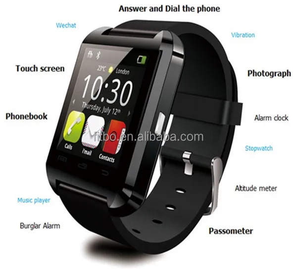 2016 New Bluetooth Bracelet Watch FTB08 Smartwatch for Android phone