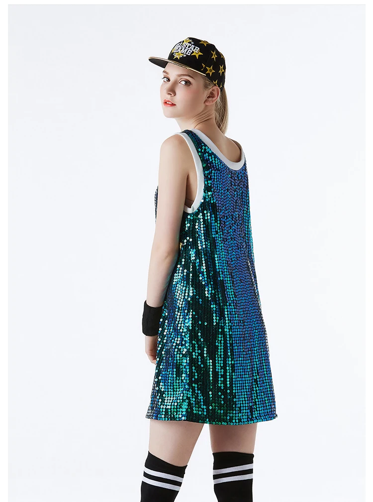 New  Sequin Sleeveless Jersey main image 1