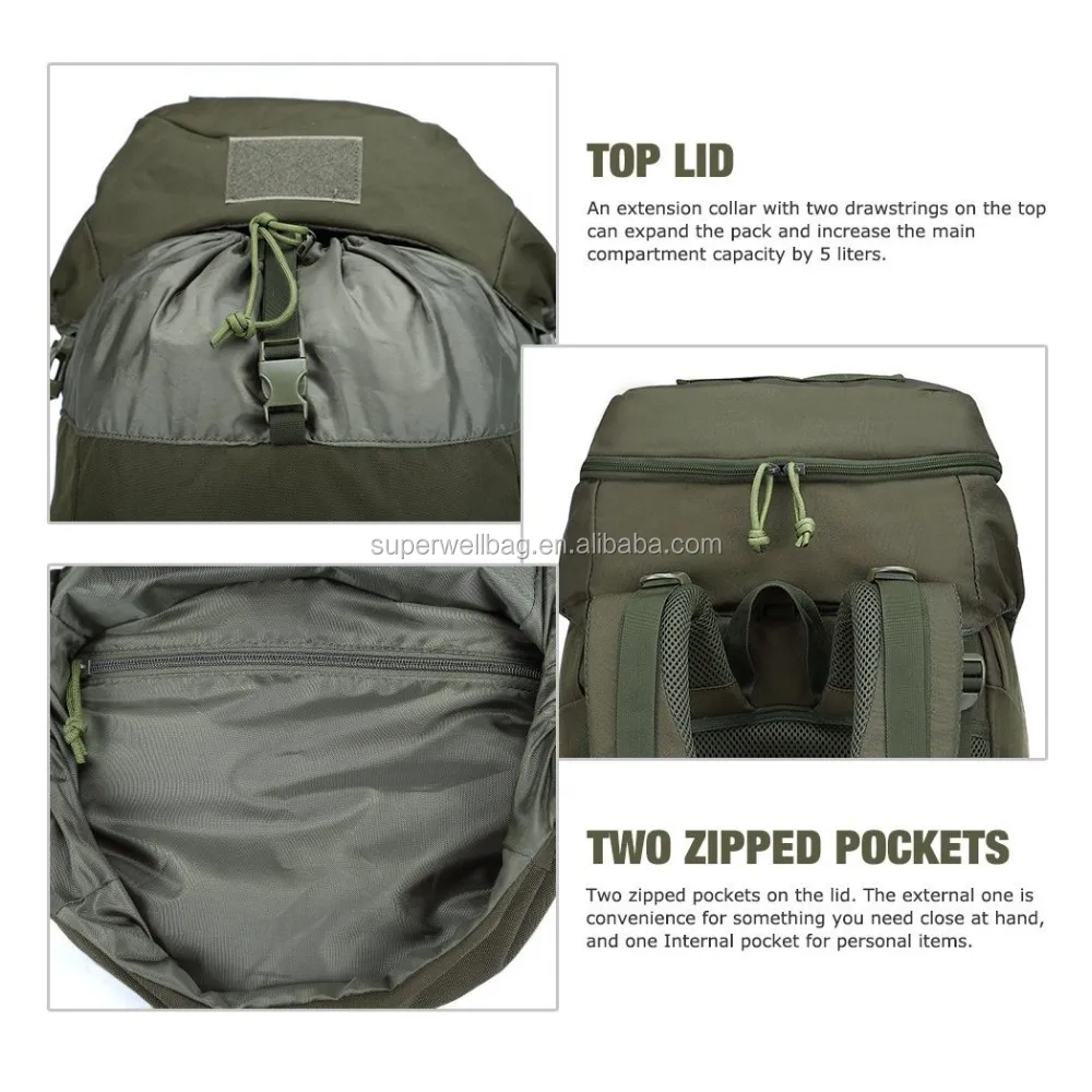 50 Liter Internal Frame Backpack Tactical Backpack - Buy Black Tactical ...