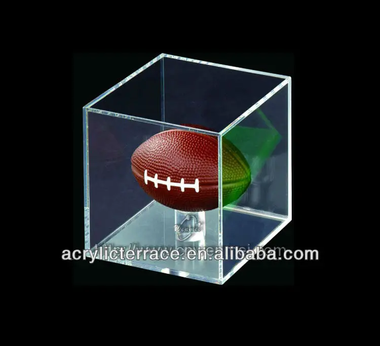 Ball Boxy1307232/hexagon Glass Football Display Case By Steiner/wood