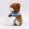 Funny kids toy Plush soft stuffed brown Teddy Bear with storage box custom toy