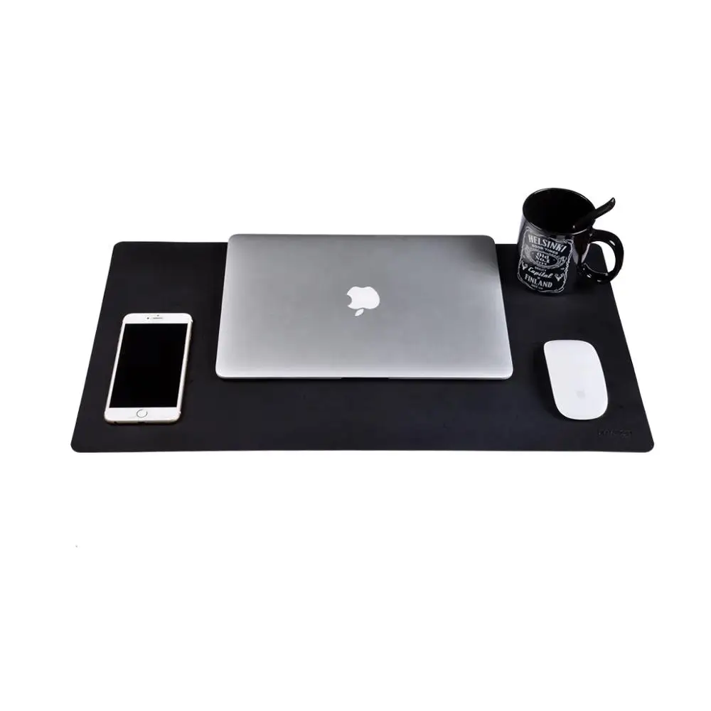 Black with Waterproof and Comfortable Writing Surface Soyan PU Leather Desk Pad for Office//Home 31.5x15.7