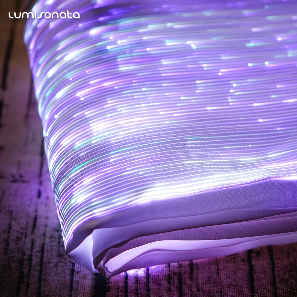 2018 Fiber Optic Luminous Led Glow In The Dark Material Fabric - Buy ...