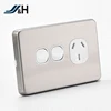 AU standard SAA new type 10A Single powerpoint slimline wall switch and socket with extra switch