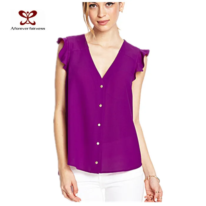 purple chiffon top