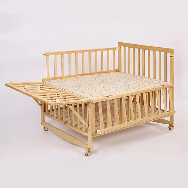 Twin Cot Bed /solid Wood No Paint Large 