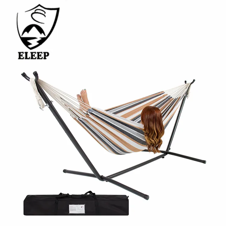 
Promotional Outdoor Products Hammock With Frame Double Space Saving Steel Stand Includes Portable Carrying Case 