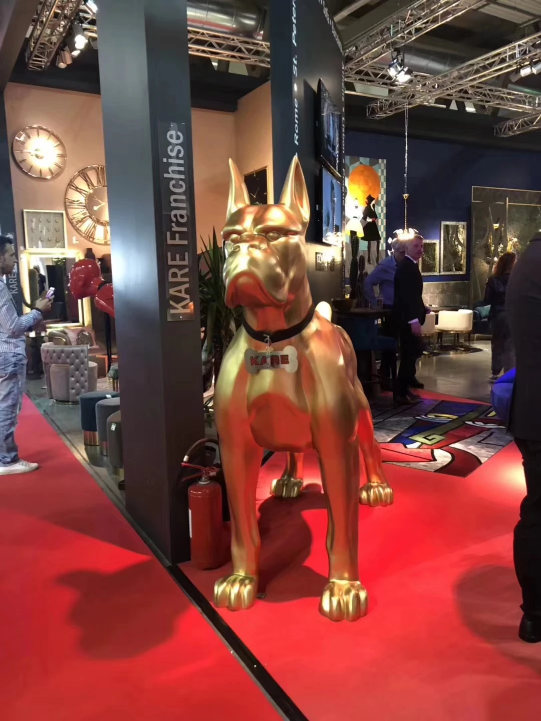 large resin dog statues