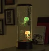 Led Lighting Fish Tank Jellyfish Mood Lamp Acquario Acrilico De Medusas With Artificial Fish
