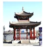 gazebo with Chinese old roof tiles archaized brick classical building
