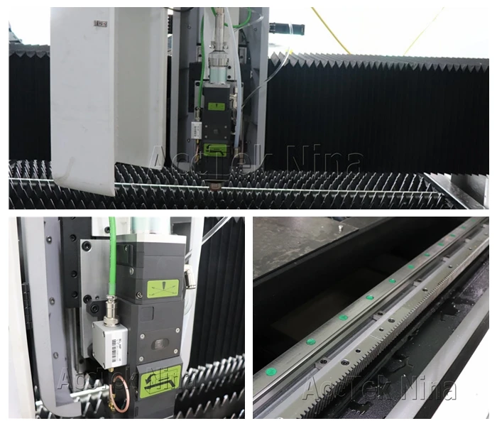 China 1000W fiber laser cutting machine cut 12mm carbon steel with exchange table