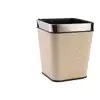 Quality Chinese Products Leather Waste Basket shell Garbage Bin trash can