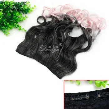 Synthetic Rainbow Body Wave Hair Weaving Cheap Synthetic Ombre