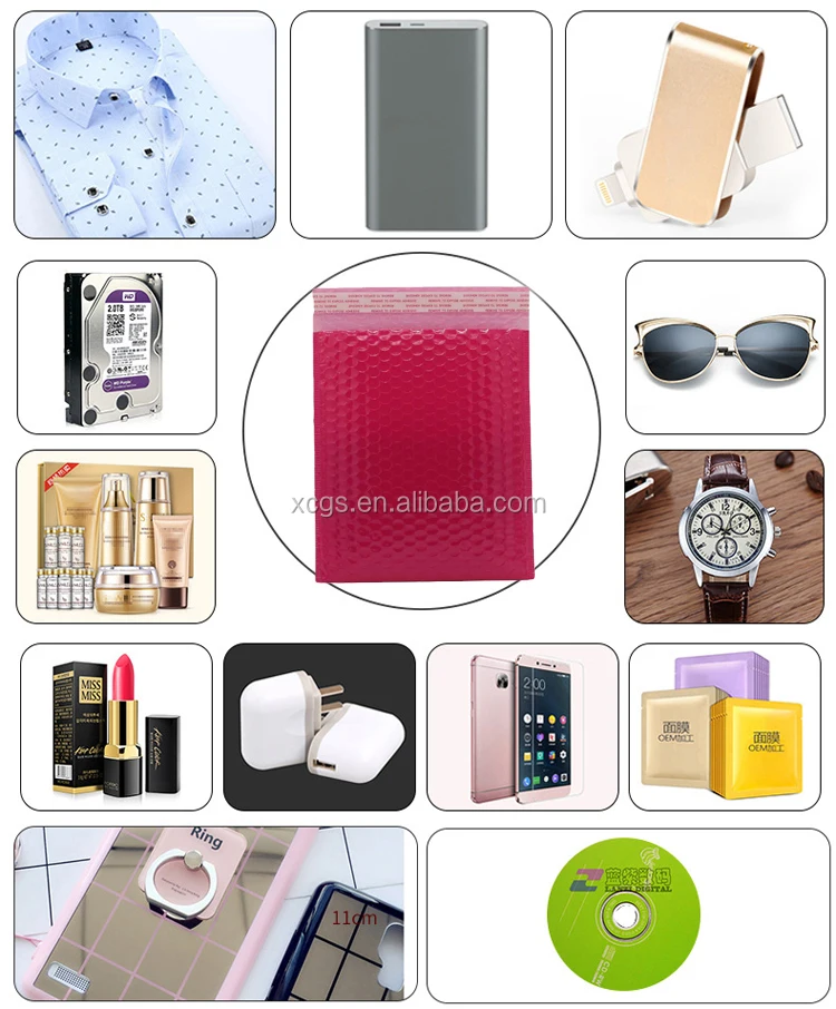 Custom Printed Logo Shipping Poly Bubble Mailers Padded Poly Bubble