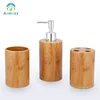 Popular new style bathroom accessories set household decorative Bamboo Texture bath set