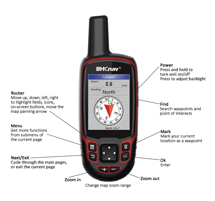NAVA Pro F78 GPS: Handheld Navigation System with 4GB Memory, 3000 