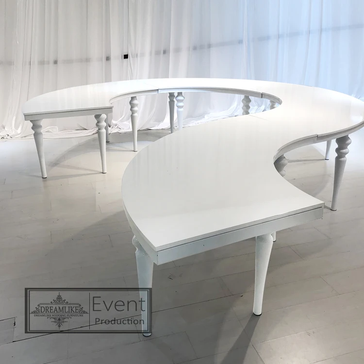 Modern Stainless Steel Semi Circle Dining Table Designs For Weddings On