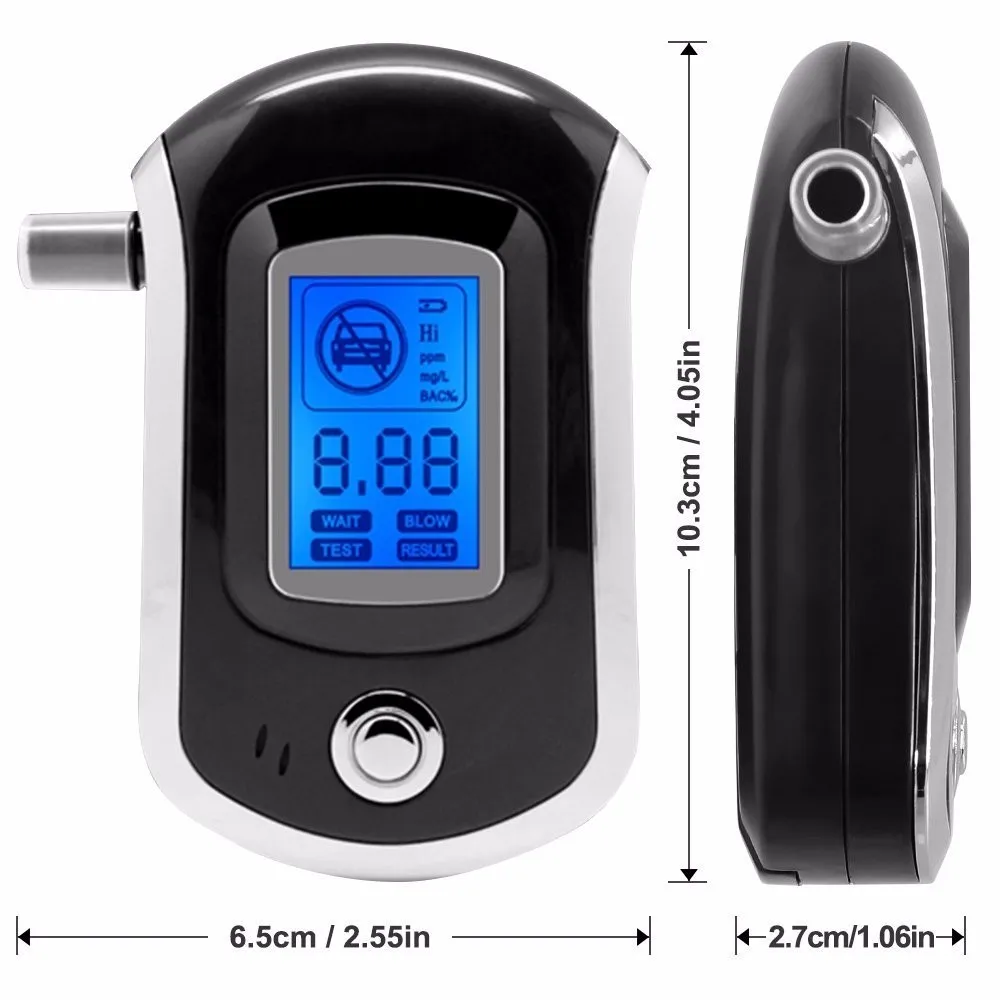 Portable Pocket Alcohol Content Tester Kit For Personal Breath And