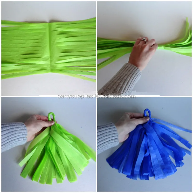 Birthday Decorations Diy Party Favor Tissue Paper Tassel Garlands