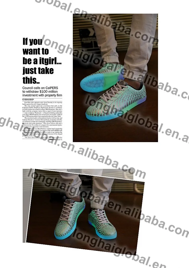 name brand led shoes