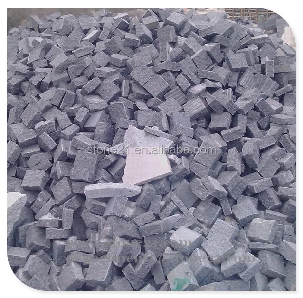 black granite cobbles