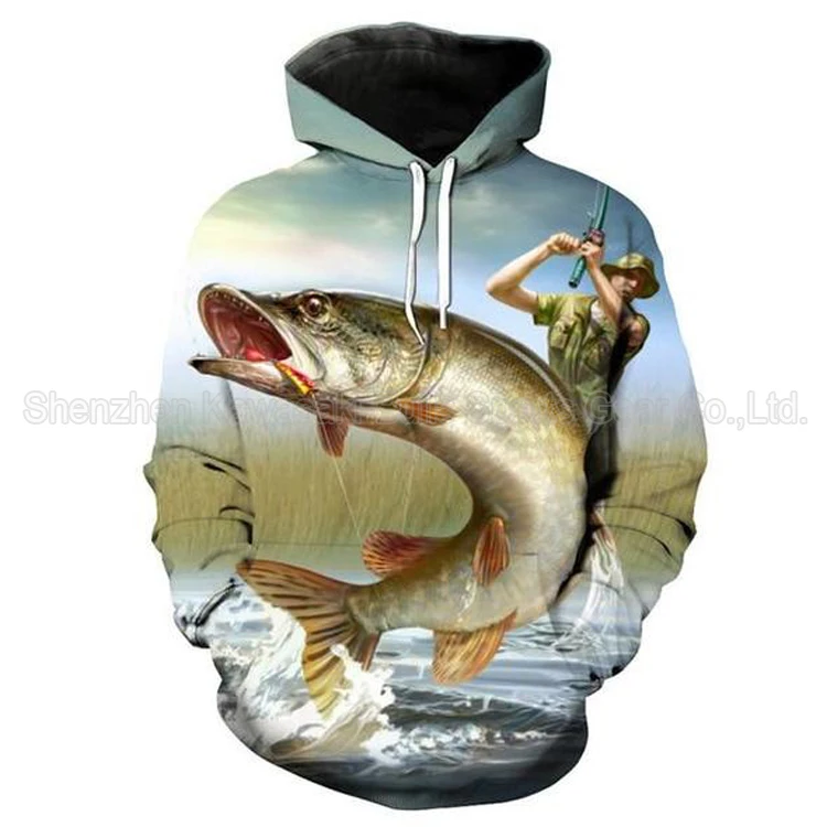 3d fishing hoodies