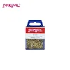 china manufacturer single box fastener 28pcs 1/2" brass plated semi round common steel nail for picture hook