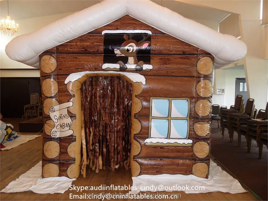 Winter Inflatable House Tent Structure Inflatable Santa Grotto For