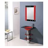 Silver or aluminum rectangular hair wash basin pedestal hand wash sinks glass face basin for bathroom