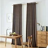 Home Decorative Curtain 100% Polyester Brown Color Jacquard Blackout Curtain