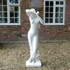 Italian Life Size White Marble Stone Lady Figure Garden Statue
