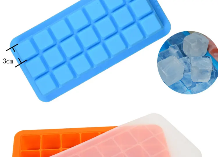 Unusual Cheap Bpa Free Ice Cube Trays 21 Grid Grade Silicone Ice Cube