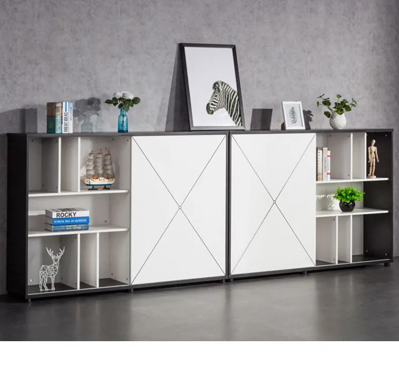 Office Nordic modern mobile wooden low cabinet file cabinet