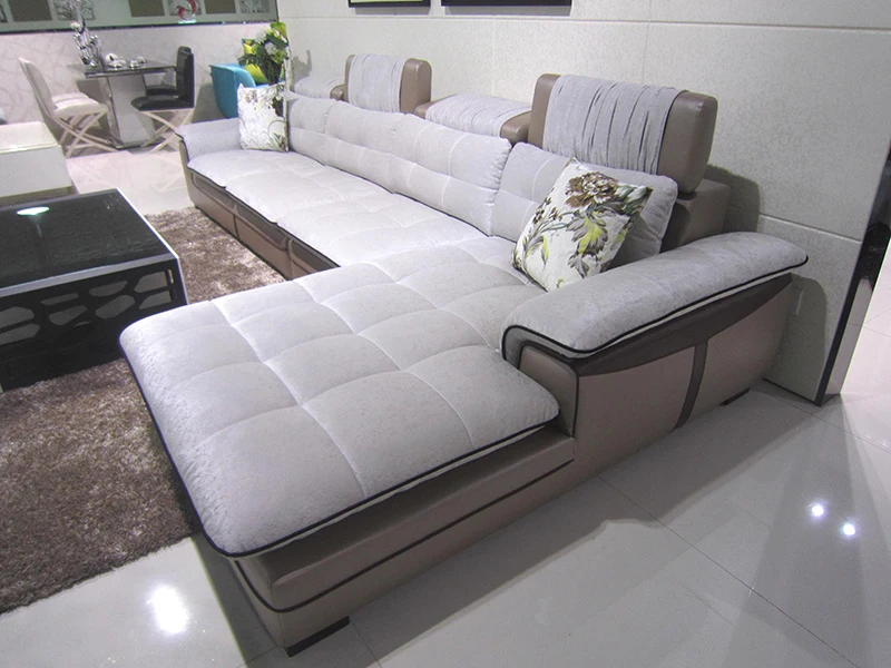 high quality leather and fabric sofa furniture for home use