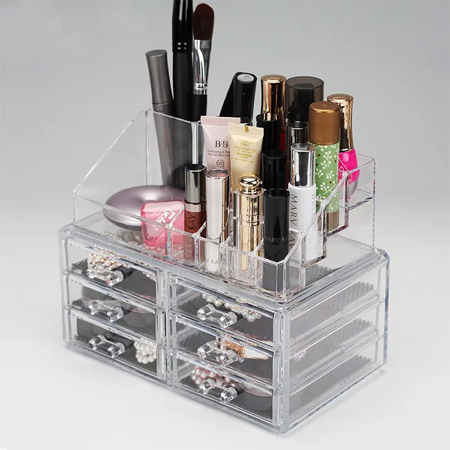 Wholesale Clear Acrylic Cosmetic Makeup Organizer With 6 Drawers Buy