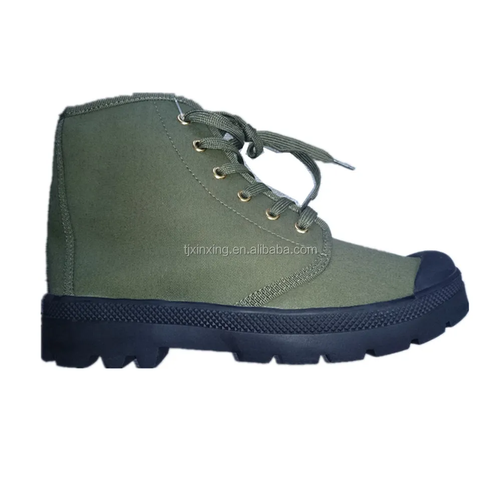 green canvas boots