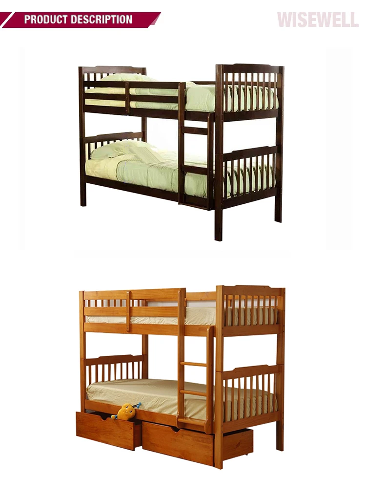 high quality modern design wooden military children bunk bed