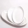 Hotel cheap oval dinner plates table white ceramic dinner set for menu