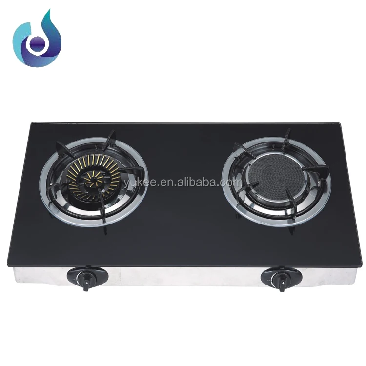 Hot sale tempered glass 2 burner gas stove/gas cooker/ gas cooktop YD-GSG216
