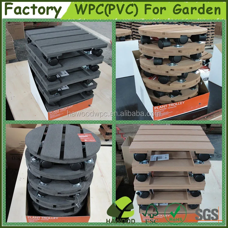 Wpc Square / Round Plant Pot Roller Buy Plant Pot Roller,Flower Pot