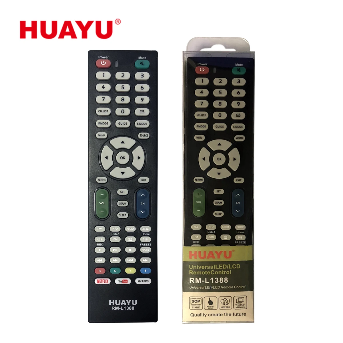 Rm-l1388 Huayu Universal Lcd Led Tv Remote Control - Buy Huayu Remote ...