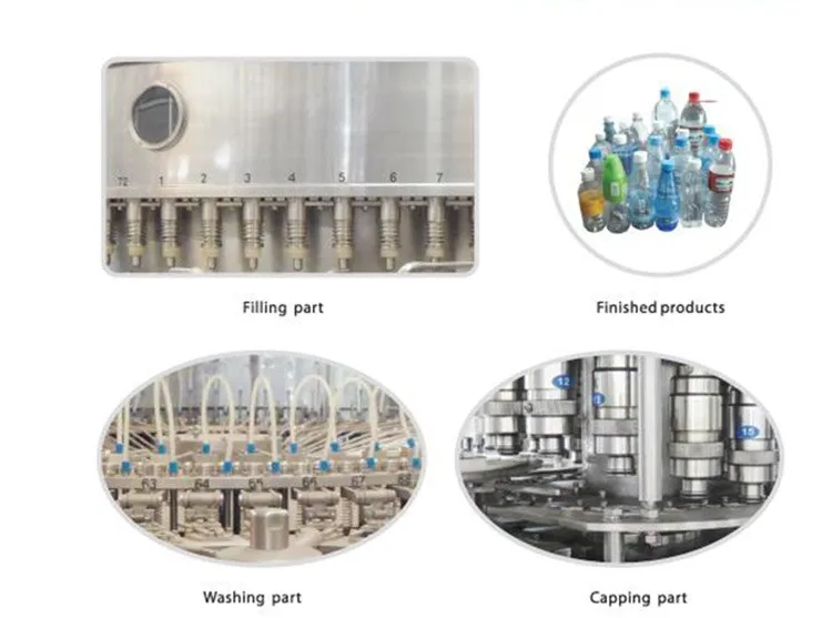 5000-10000BPH 3 In 1 Drinking Water Bottling Machine Filling Capping Machine