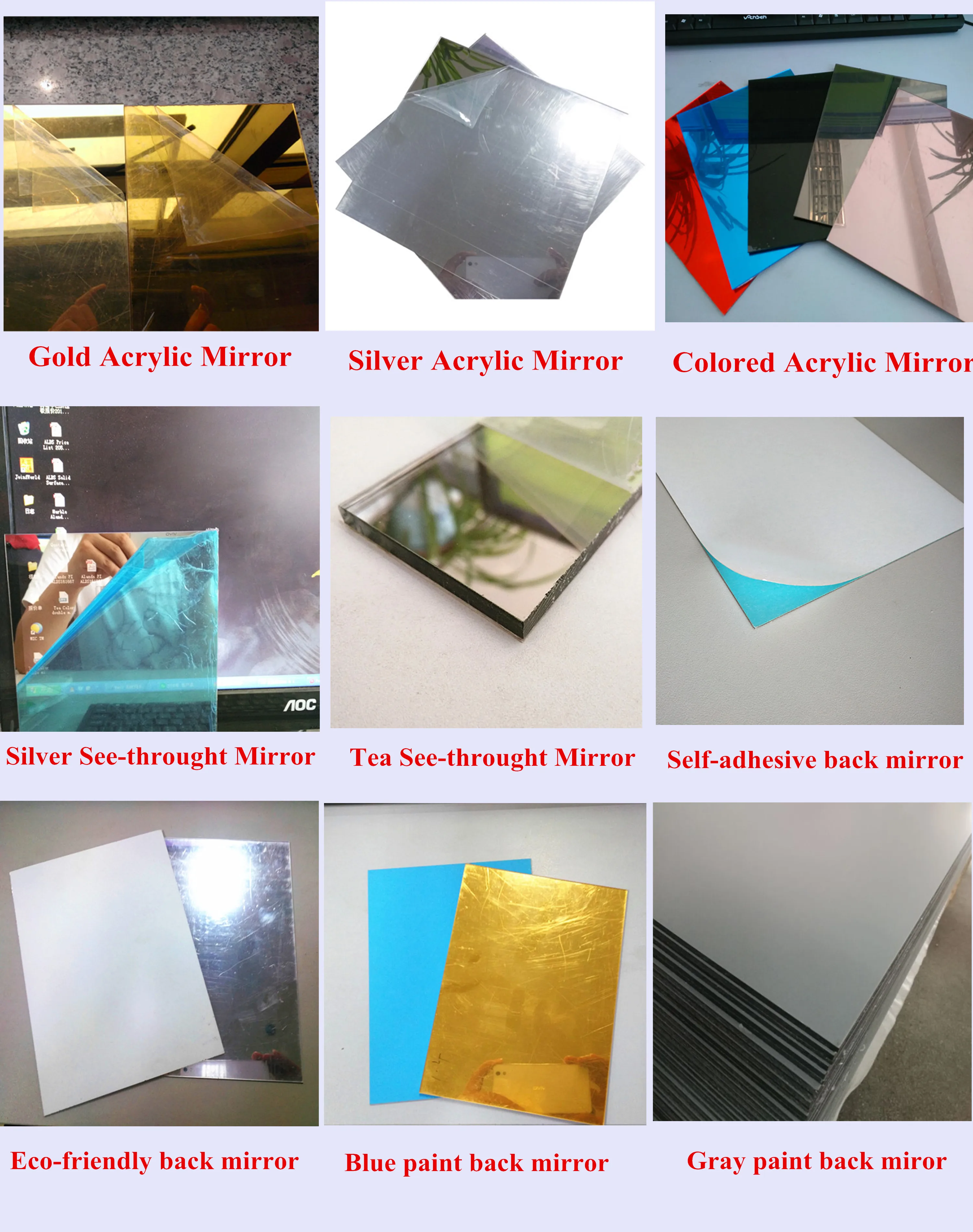 Silver Mirror Acrylic Sheet SIDED Or Double Sided, Front And Back –  Delightful Details