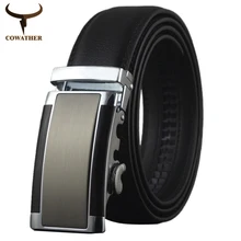new 2014 Hot sell Men genuine leather belt cowhide high quality auto buckle leather strap Extra large size free shipping AB074
