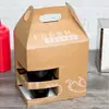 Barn Take Out Lunch Box / Chicken Box with Cup Holder and Fresh Print Design