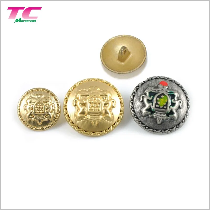 Free Sample Military Metal Jacket Buttons Custom 3d Embossed Military